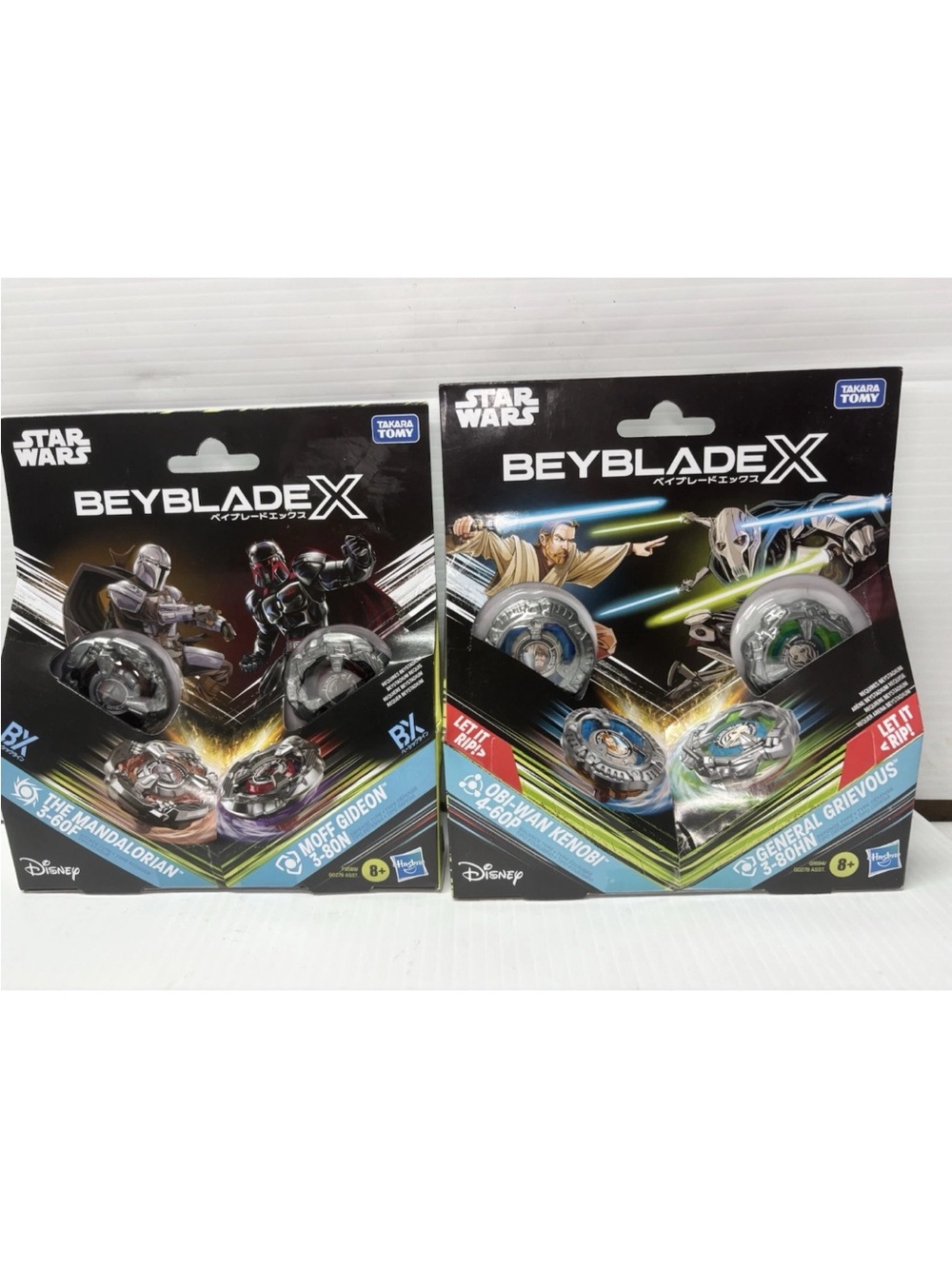 Beyblade X Star Wars Collab The Mandalorian Moff Gideon Obi Wan Grievous Lot 2